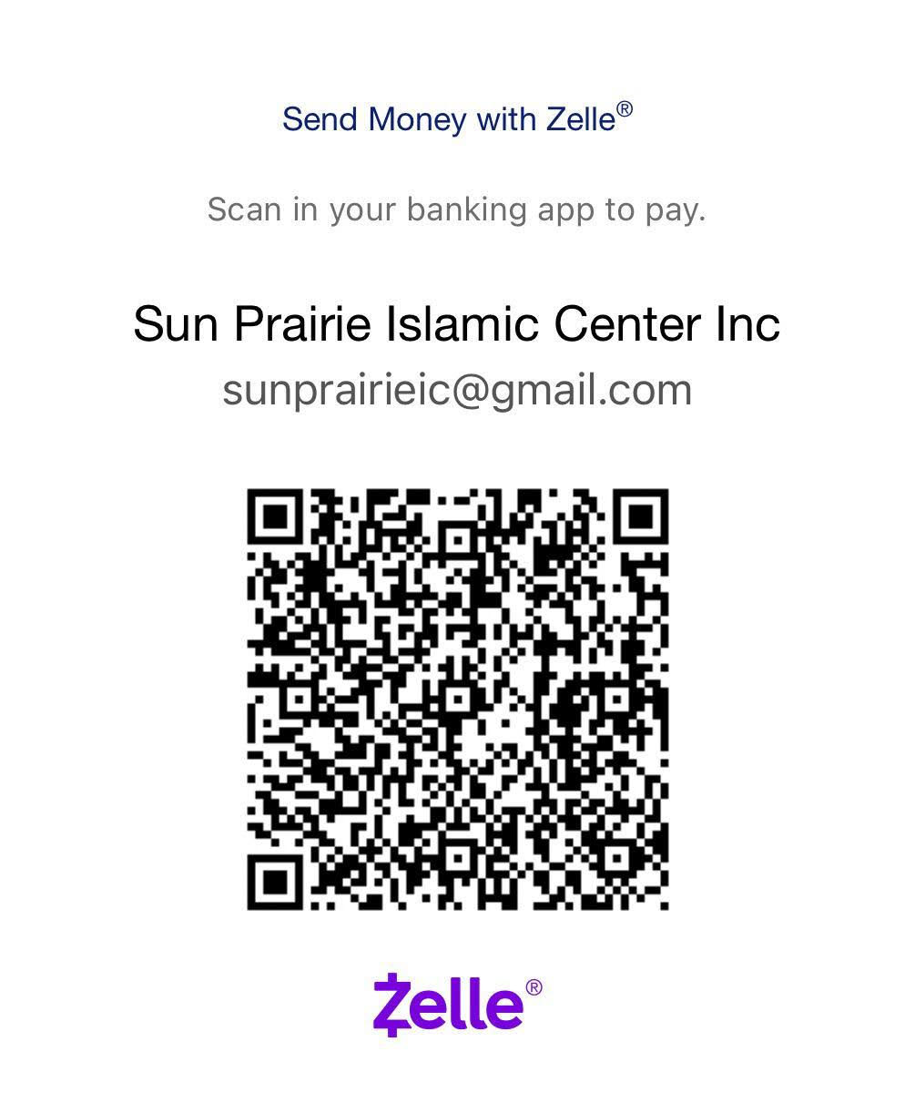 Zelle QR Code Sun Prairie Islamic Center